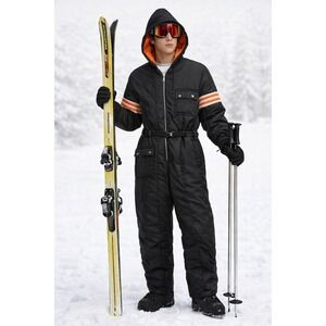 Vintage JCPenney Towncraft Snow Suit Boys 20 Black Ski‎ Retro Winter 90s Y2K